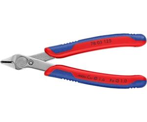 KNIPEX Electronic Super Knips Electronics Diagonal Cutter, 78 03 125 | 125 mm; Soft Wire (Copper) to 1.6 mm; Medium Hard Wire to 1 mm; Wire Cutter