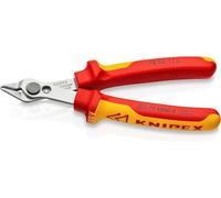 KNIPEX Electronic Super Knips VDE Self-Service Card Insulated, 78 06 125 SB | With Multi-Component Grips; VDE-Tested 125 mm