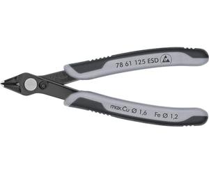 KNIPEX Elektronski Super Knips ESD 125 mm, 78 61 125 ESDSB | Self-Service Card, with Multi-Component Handles 125 mm