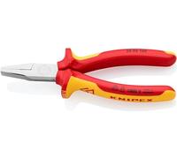 Knipex Flat Nose Pliers chrome-plated, insulated with multi-component grips, VDE-tested 160 mm 20 06 160
