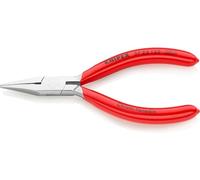 KNIPEX Flat Nose Pliers for Precision Mechanics Chrome-Plated with Plastic Coating 125 mm, 37 23 125