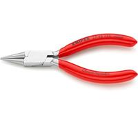 KNIPEX Flat Nose Pliers for Precision Mechanics Chrome-Plated with Plastic Coating 125 mm, 37 43 125