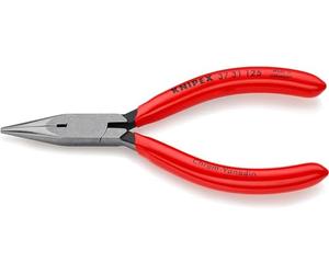 KNIPEX Flat Nose Pliers for Precision Mechanics Self-Service Card with Plastic Coating 125 mm, 37 31 125 SB