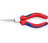 KNIPEX Flat Nose Pliers (Needle-Nose Pliers) Chrome-Plated with Multi-Component Handles 160 mm, 31 15 160