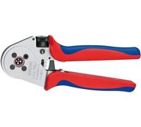 Knipex Four-Mandrel Crimping Pliers for turned contacts chrome-plated, with multi-component grips 250 mm 97 52 65 A
