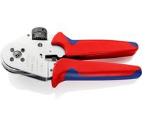 KNIPEX Four-Mandrel Crimping Pliers for Turned Contacts Chrome-Plated with Multi-Component Handles 180 mm, 97 52 63