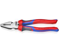 Knipex High Leverage Combination Pliers black atramentized, with multi-component grips 225 mm (self-service card/blister) 02 02 225 SB
