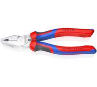 KNIPEX High Leverage Combination Pliers Chrome-Plated with Comfort Handles 180 mm, 02 05 180