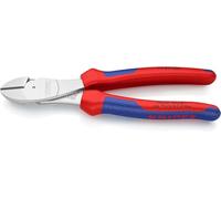 KNIPEX High Leverage Diagonal Cutter Self-Service Card 200 mm, 74 05 200 SB | Chrome-Plated with Comfort Handles 200 mm
