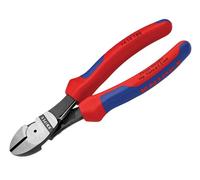 Knipex 74 12 180 SB High Leverage Diagonal Cutters Multi-Component Grip with Spring 180mm (7in)