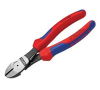 Knipex 74 12 180 SB High Leverage Diagonal Cutters Multi-Component Grip with Spring 180mm (7in)