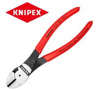 KNIPEX High Leverage Diagonal Cutter with Plastic Coating 180 mm, 74 01 180