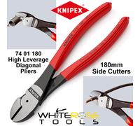 Knipex High Leverage Diagonal Side Cutting Pliers 180mm Cable Cutters 74 01 180