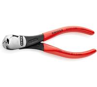 KNIPEX 67 01 140 High Leverage End Cutting Nipper black atramentized plastic coated 140 mm, Multicoloured