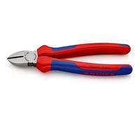 Knipex Insulated Diagonal Cable Cutter Pliers - Chrome Plated, Soft Grip - 180mm