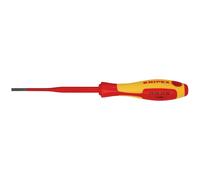 KNIPEX Insulated Slotted Screwdriver 3.5 x 100mm - Slim