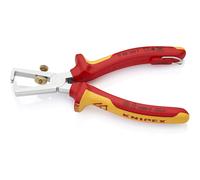 Knipex 11 06 160 T VDE-Tested Chrome Plated Insulation Strippers, Yellow/Blue/Silver, 160 mm