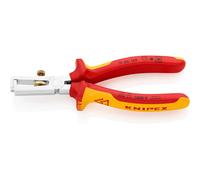 Knipex Insulation Stripper with opening spring, universal chrome-plated, insulated with multi-component grips, VDE-tested 160 mm (self-service