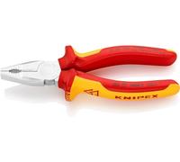 Knipex Combination Pliers Chrome Vanadium chrome-plated, insulated with multi-component grips, VDE-tested 160 mm 01 06 160
