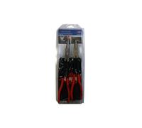 KNIPEX Tools - 2 Piece Extra Long Needle Nose Pliers Set with Keeper Pouch (28 71 280, 28 81 280 and 9K 00 90 12 US) (9K0080128US)