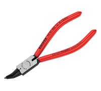 KNIPEX 44 31 J02 Circlip Pliers for internal circlips in bore holes 45° bent black atramentized plastic coated 140 mm Multicoloured