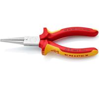 KNIPEX Long Nose Pliers Chrome-Plated Insulated, 30 36 160 | With Multi-Component Grips; VDE-Tested 160 mm