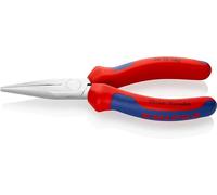 KNIPEX Long Nose Pliers Chrome-Plated with Multi-Component Handles 140 mm, 30 15 140