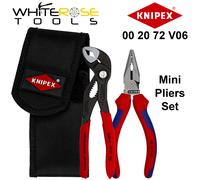 Knipex Mini Pliers Set Belt Tool Pouch 150mm Cobra 145mm Needle Nose 2pc