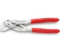KNIPEX Mini Pliers Wrench Pliers and a Wrench in a Single Tool Chrome-Plated with Plastic Coating 125 mm, 86 03 125