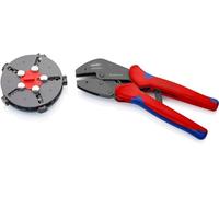 KNIPEX Multicrimp Crimping Pliers with Changer Magazine, 5 Crimping Dies, for All Common Crimping Applications, Crimping Tool, Wire Crimper, 97 33 02