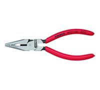 Knipex Needle-Nose Combination Pliers 08 21 145 – PVC Coated, 145 mm, Red/Silver
