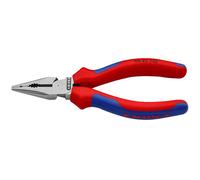 Knipex Needle-Nose Combination Pliers black atramentized, with multi-component grips 145 mm 08 22 145