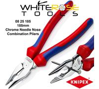 Knipex Needle Nose Combination Pliers 185mm Multi Component Chrome 08 25 185