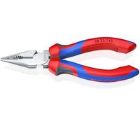KNIPEX Needle-Nose Combination Pliers Chrome-Plated with Comfort Handles 145 mm, 08 25 145