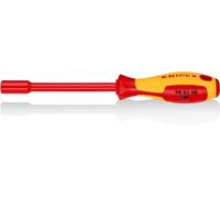 KNIPEX Nut Driver with Screwdriver Handle Insulated with Multi-Component Grips, VDE-Tested 237 mm, 98 03 08