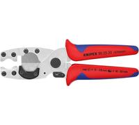 KNIPEX Pipe Cutter 210 mm, 90 25 20 SB | For Composite Pipes and Protective Tubes Self-Service Card Chrome-Plated with Multi-Component Handles