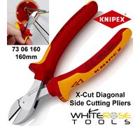 Knipex Pliers Diagonal Side Cutting X-Cut 160mm VDE Tested 1000V Chrome Plated