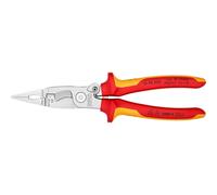 KNIPEX Pliers for Electrical Installation Self-Service Card Chrome-Plated Insulated with Multi-Component Grips, VDE-Tested 200 mm, 13 96 200 SB