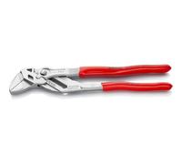 KNIPEX Pliers Wrench, Chrome-Plated, 250 mm, Grips Continuously Up to 52 mm, Fine Adjustment by Button Push, Adjustable Wrench, 86 03 250