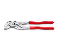 KNIPEX Pliers Wrench, Chrome-Plated, 250 mm, Grips Continuously up to 52 mm, Fine Adjustment by Button Push, Adjustable Wrench, 86 03 250