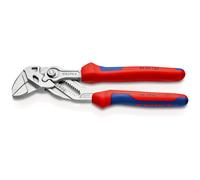 Knipex Pliers Wrench pliers and a wrench in a single tool chrome-plated, with multi-component grips 180 mm (self-service card/blister) 86 05 180 SB