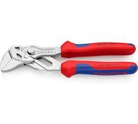 KNIPEX 86 05 150 mini pliers wrench – pliers and spanner in a single tool, chrome-plated and multi-component comfort grip, 150 mm