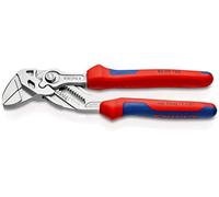 KNIPEX Pliers Wrench Pliers and a Wrench in a Single Tool Chrome-Plated with Multi-Component Handles 180 mm, 86 05 180