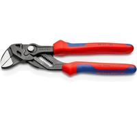 Knipex Pliers Wrench pliers and a wrench in a single tool grey atramentized, with multi-component grips 180 mm 86 02 180