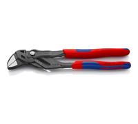 Knipex Pliers Wrench pliers and a wrench in a single tool grey atramentized, with multi-component grips 250 mm (self-service card/blister) 86 02 250