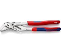 KNIPEX Pliers Wrench Pliers and a Wrench in a Single Tool in Blister Chrome-Plated with Multi-Component Grips, with Integrated Tether, 86 05 250 T BK