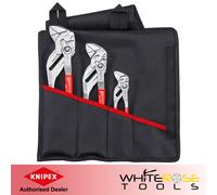 KNIPEX Pliers Wrench Set 3pc in Tool Roll Chrome Plated 150-300mm 00 15 55 S7
