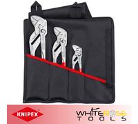 KNIPEX Pliers Wrench Set 3pc in Tool Roll Chrome Plated 150-300mm 00 15 55 S7