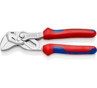 KNIPEX Pliers Wrench with Roughened Jaws Chrome-Plated with Multi-Component Handles 150 mm, 86 05 150 S02