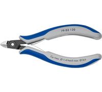 KNIPEX Precision Electronics Diagonal Cutter 120 mm, 79 02 120 | With Multi-Component Handles